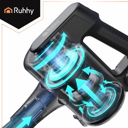 Odkurzacz Bezprzewodowy Ruhhy LunPro 400W LED 52min 35 kPa HEPA Składany 26708