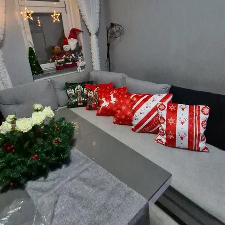 Poszewka na Poduszkę 40x40 cm Dekoracyjna Jasiek Plusz Świąteczna Święta x4 RUHHY