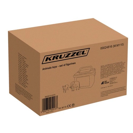 Zwierzęta Zabawki Figurki Zwierzątka Farma dla Dzieci 48 Zwierząt w Etui KRUZZEL