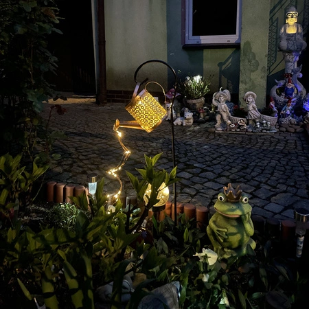 Lampa Solarna Ogrodowa LED Wbijana Dekoracyjna Ozdoba + Czujnik Konewka GARDLOV