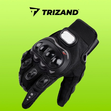 Rękawiczki Motocyklowe Rękawice na Motor Skuter Quad Mocne Pełne Krótkie XL TRIZAND