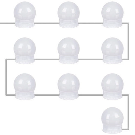 Lampki Światełka LED na Lustro do Toaletki Makijaż IZOXIS