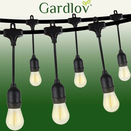 Girlanda Duże Lampki Ogrodowe Zewnętrzne 10m 20szt GARDLOV