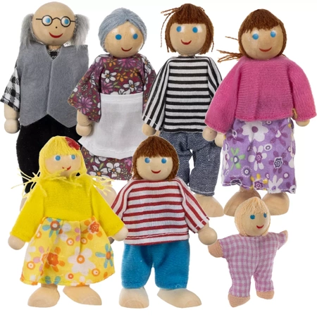 Zestaw Lalek do Domku Mała Lalka Laleczki Lalki x7 KRUZZEL
