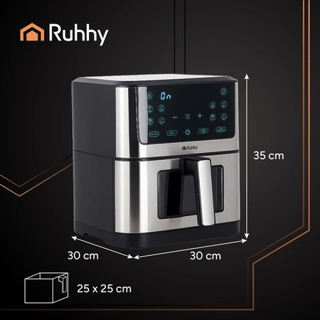 Frytkownica Beztłuszczowa Frytownica Nieprzywierająca AIR FRYER Duża 8L XXL Ruhhy 25512