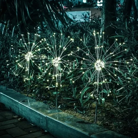 Lampa Dmuchawiec Solarna LED Ogrodowa Drzewko Fajerwerki Solarne 2x 150 LED GARDLOV