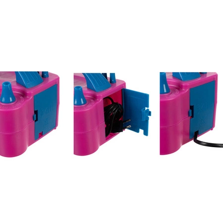 Elektryczna Pompka do Balonów 2 Dysze Szybka Wydajna Mocna 600W Różowa KRUZZEL