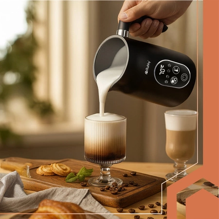 Spieniacz do Mleka Kawy Elektryczny Ruhhy 500W 4w1 Wyświetlacz LED BPA FREE