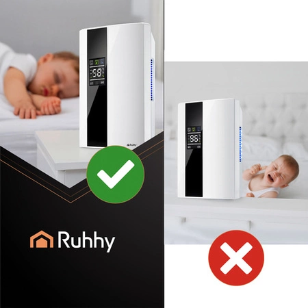 Osuszacz Powietrza Pochłaniacz Wilgoci Oczyszczacz UV Mocny 24h Pilot Ruhhy 26627