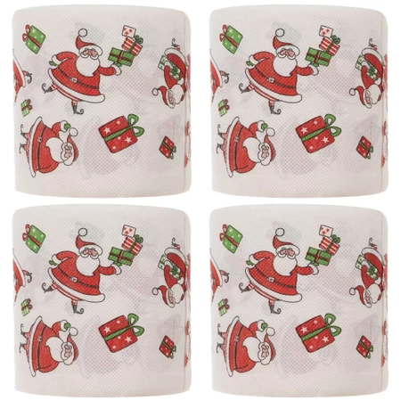 Papier Toaletowy do WC Świąteczny w Mikołaje 4 szt RUHHY