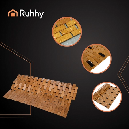 Mata Bambusowa Łazienkowa Drewniany Dywanik pod Prysznic Wodoodporna 80x50cm Ruhhy 26048