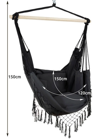 Krzesło Brazylijskie Wiszące Fotel Huśtawka Hamak MALATEC