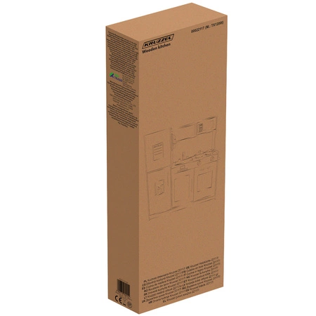 Drewniana Kuchnia XL dla Dzieci Światło Akcesoria KRUZZEL