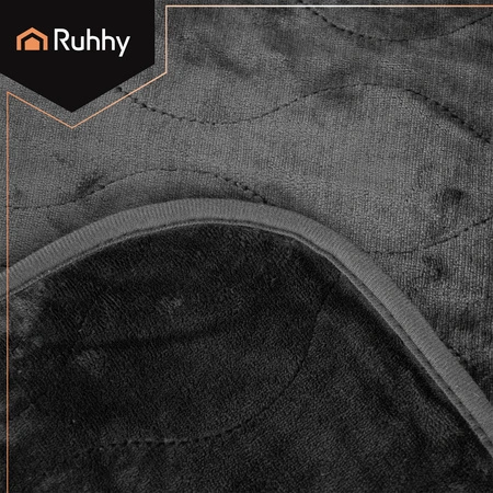 Koc Elektryczny Dwuosobowy Duży Miękki Mata Grzewcza Pilot Timer 9 Trybów RUHHY