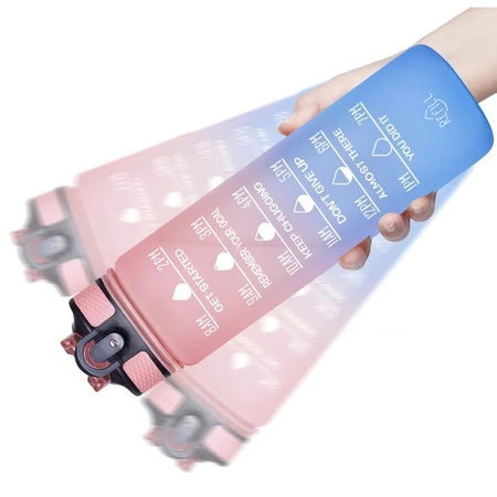 Butelka Motywacyjna na Wodę Bidon 1l z ml oz Miarką Słomką Duża 1000ml TRIZAND