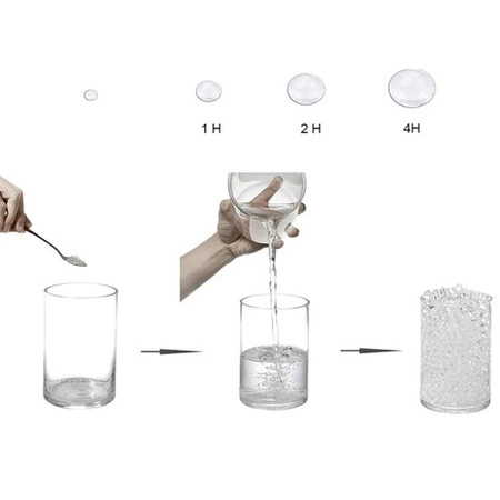Kulki Żelowe Przezroczyste Hydrożel Ziemia Podlewanie do Kwiatów 10000 szt GARDLOV
