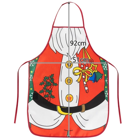 Fartuch Świąteczny Kuchenny Prezent na Święta Mikołajki Mikołaj Fartuszek RUHHY