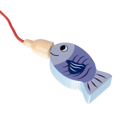 Układanka Sorter Drewniana Montessori Klocki Edukacyjna Gra Łowienie Rybek KRUZZEL