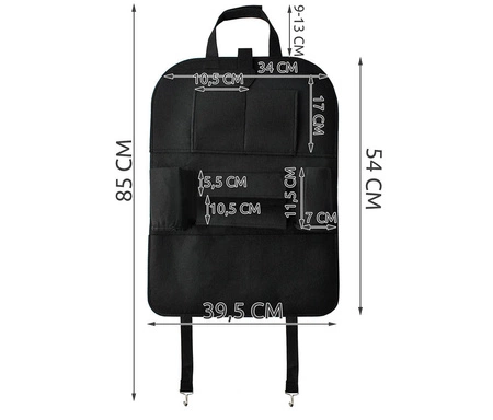 Organizer Samochodowy Osłona Na Fotel Do Auta Filc ISO TRADE