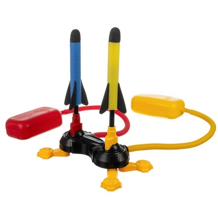 Wyrzutnia rakiet piankowych z pompką i podwójną katapultą dla dzieci! KRUZZEL