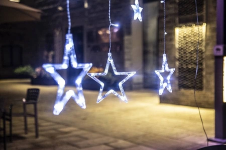 Wiszące Gwiazdy Kurtyna 138 LED Lampki Choinkowe ISO TRADE