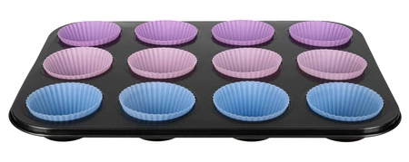 Foremki Silikonowe 12 szt Forma Blacha na Muffinki RUHHY