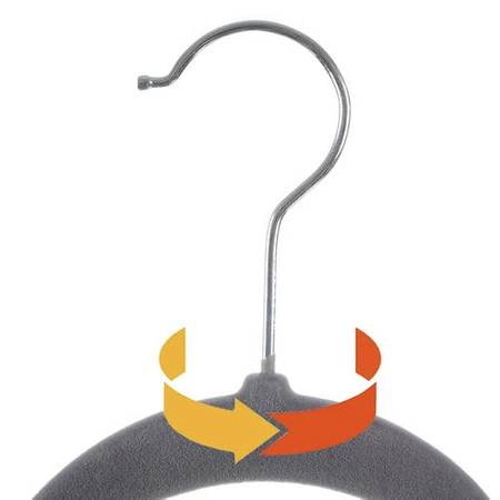 Wieszaki na Ubrania Ubraniowe Wieszak Welurowe 20 szt Szare Odzieżowe x20 RUHHY