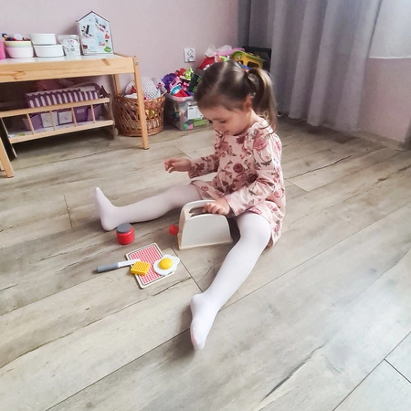 Drewniany Toster Zestaw + Akcesoria z Akcesoriami na Prezent dla Dzieci KRUZZEL