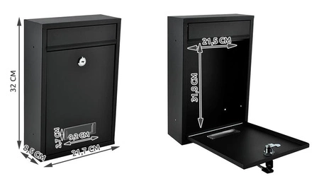 Skrzynka na Listy Pocztowa Gazety Pocztę Napis Duża Listowa do Domu MALATEC