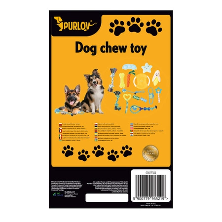 Szarpak dla Psa Zabawka Sznur z Supłami Duży Zestaw Zabawek dla Psów 16w1 Purlov 25384