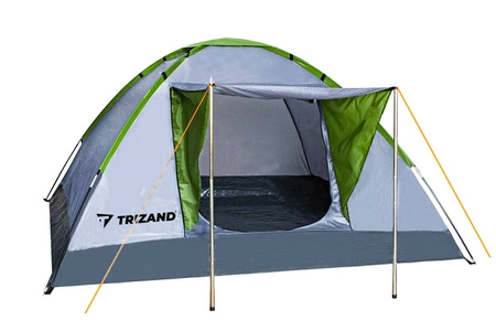 Namiot Turystyczny 4-Osobowy Camping Iglo + Daszek TRIZAND