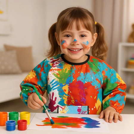 Fartuszek do Malowania dla Dzieci Ochronny Fartuch Kuchenny dla Dziecka 4-6 KRUZZEL 26122