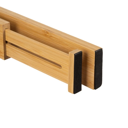 Organizer do Szuflady Seprator Szuflad Regulowana Przegroda Bambusowy 4 szt RUHHY