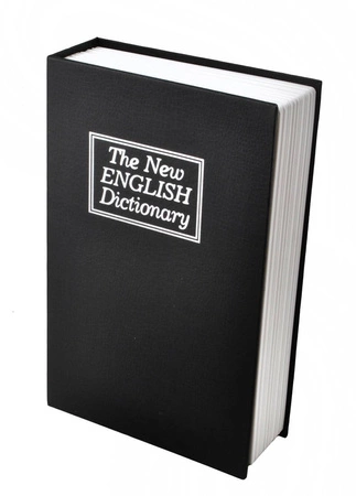 Sejf metalowa KASETKA książka na pieniądze + KLUCZ MALATEC