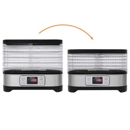 Suszarka do Grzybów Owoców Warzyw Ziół Duża Tacki + Maty Sita Nóż Szczypce Ruhhy 25929