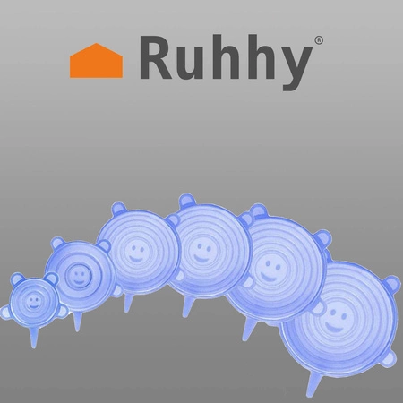 Pokrywki Silikonowe Uniwersalne do Żywności 6szt RUHHY