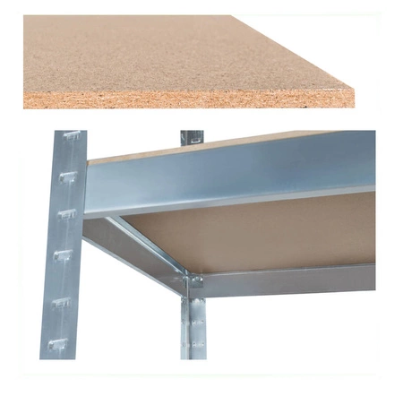 Regał Magazynowy Metalowy 150x75x30 cm 4 Półki Garażowy 540 kg do Garażu MALATEC