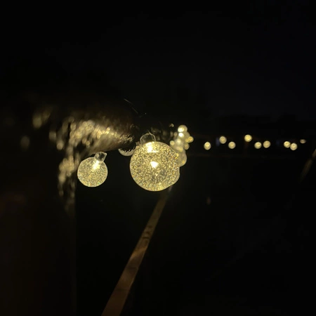 Girlanda Solarna Świetlna Ogrodowa Lampki Kule 100 LED Kul Ogrodowe Kulki GARDLOV