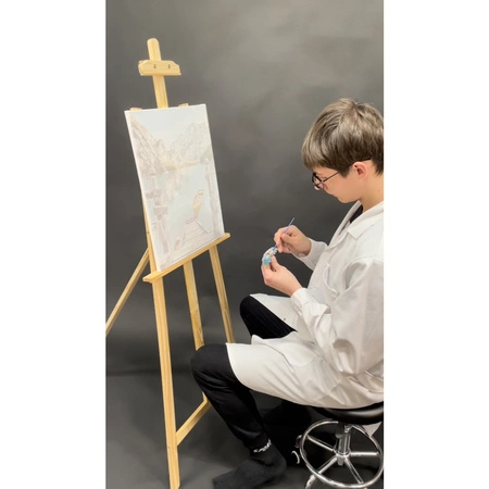 Sztaluga Drewniana Trójnożna Malarska Regulowana Solidna Jakość Mocna MAALEO