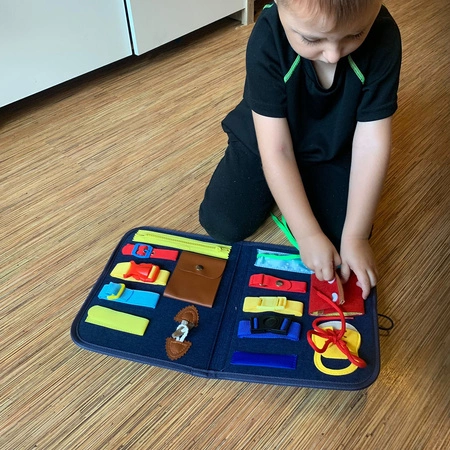 Tablica Manipulacyjna Sensoryczna Montessori Edukacyjna Zabawka dla Dzieci KRUZZEL