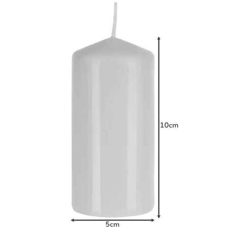 8 x Świeczki Zestaw Biała Świeca Walec 10cm Bispol