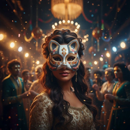 Maska Kota na Twarz MAALEO do Malowania DIY 6x Maski Futerko Filc Therian 26570