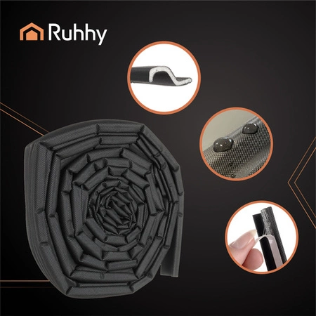 Uszczelka do Okien Okna Drzwi Samoprzylepna Taśma Okienna Uszczelniająca 4m czarna Ruhhy 26267