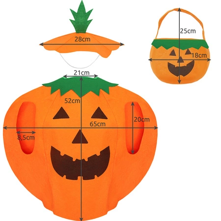 Strój Dynia Halloween Kostium Przebranie Dyni Bal KRUZZEL