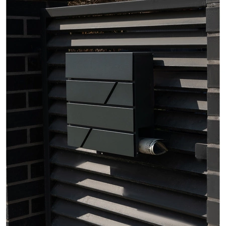 Skrzynka na Listy Pocztowa Gazety Pocztę Duża Listowa A4 Antracyt do Domu MALATEC