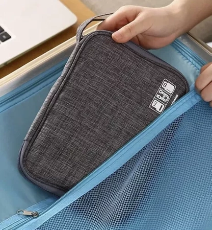 Duży Organizer Podróżny na Kable Ładowarki Przewody do Kabli Etui + Uchwyt TRIZAND
