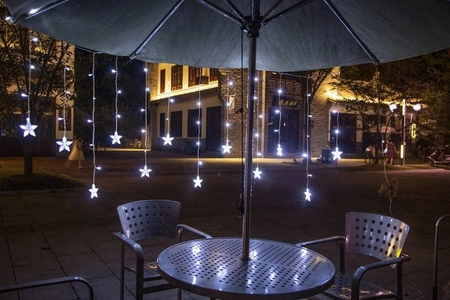 Wiszące Gwiazdy Kurtyna Lampki Choinkowe 108 LED z ISO TRADE