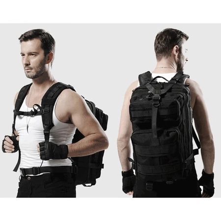 Plecak Turystyczny Trekkingowy Sportowy Wojskowy Taktyczny Czarny Męski XL TRIZAND