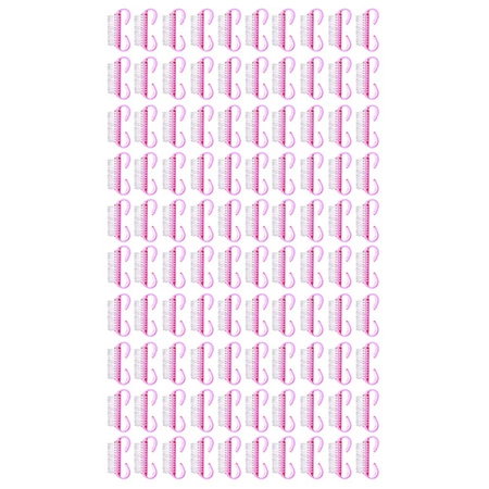 Szczoteczka do Paznokci Pyłu Manicure Jednorazowa 100 szt Szczoteczki Róż SOULIMA