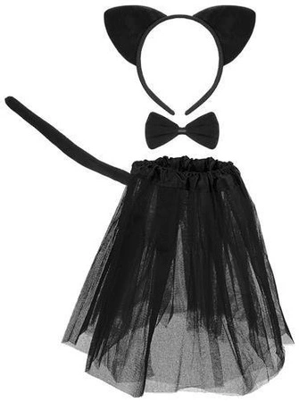 Strój Kot Kotka Kotek Kostium Spódniczka Uszy Ogon KRUZZEL